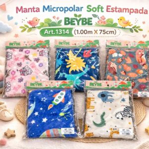 MANTA MICROPOLAR ESTAMPADA Y PIEL