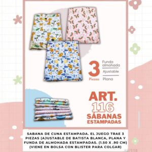 SABANA PARA CUNA 90 X 150